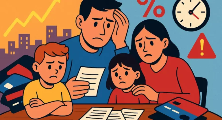 Familias asfixiadas: cae el ingreso disponible y casi el 50% de los ingresos se lo llevan gastos fijos y deuda con los bancos