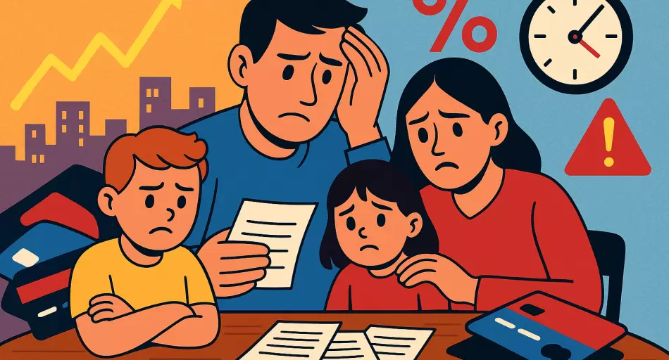 Familias asfixiadas: cae el ingreso disponible y casi el 50% de los ingresos se lo llevan gastos fijos y deuda con los bancos