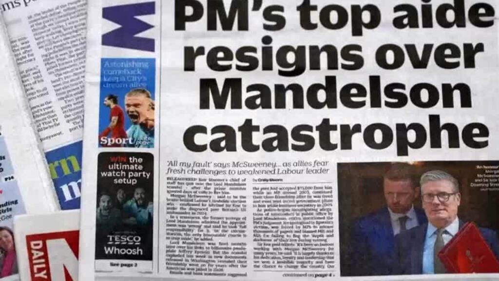 Reino Unido: aumentan presiones sobre Starmer tras vínculo de Mandelson con archivos Epstein