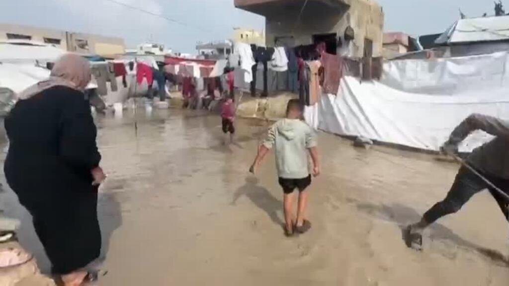 Franja de Gaza: inundaciones e intensas lluvias agravan situación de los desplazados