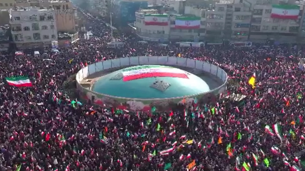 ¿Tres millones de manifestantes prorégimen en Teherán?