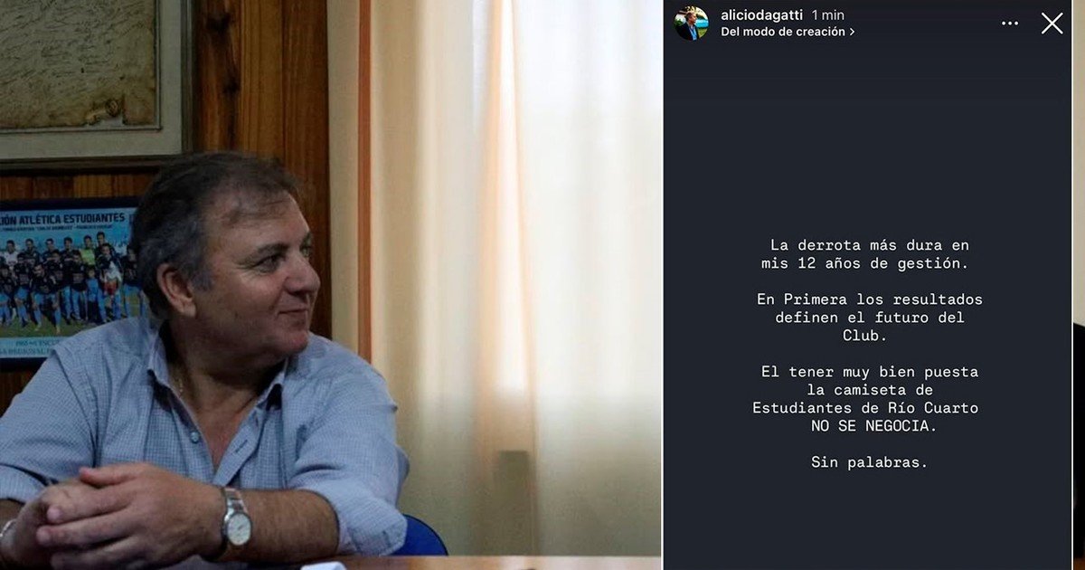 El presidente de Estudiantes de Rio Cuarto y un furibundo mensaje tras goleada recibida en Tucumán