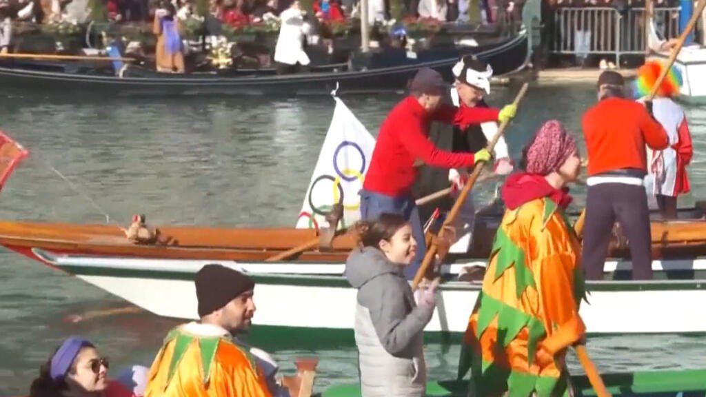 El espíritu del olimpismo se tomó el Carnaval de Venecia
