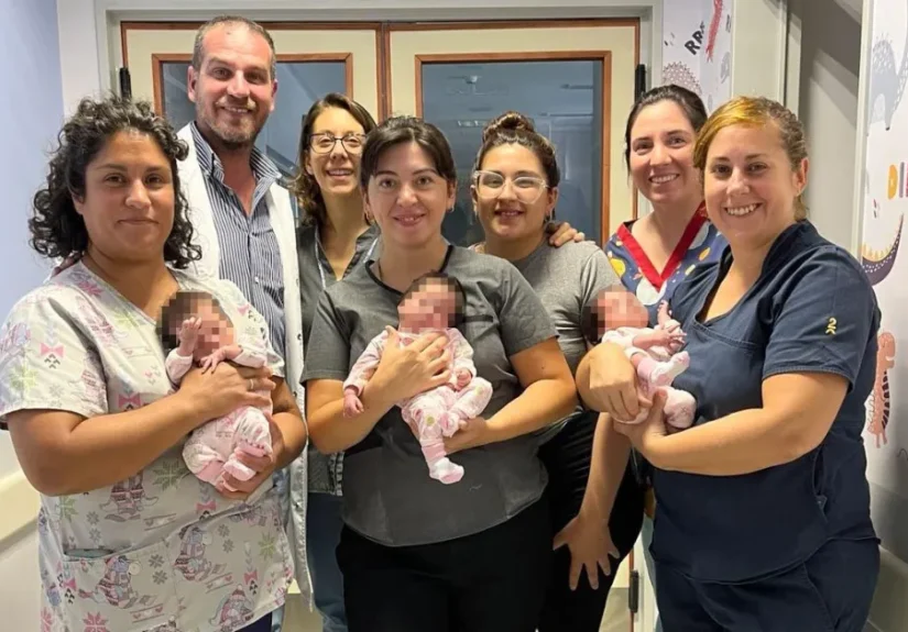 Alta histórica: Las trigemelas que marcaron un antes y un después en el Hospital “María Humphreys”