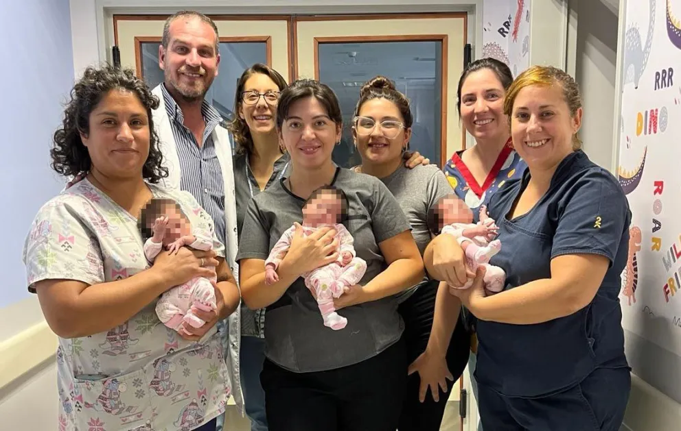 Alta histórica: Las trigemelas que marcaron un antes y un después en el Hospital “María Humphreys”