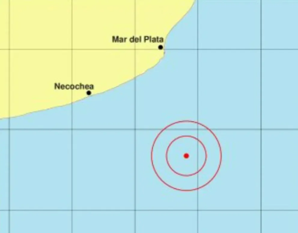Sismo de 4.9 puntos se registró frente a la costa de Mar del Plata