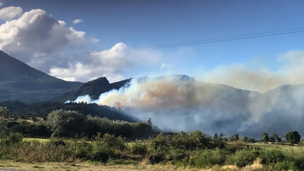 Precaución en la Ruta Nacional 259 por el incendio La Tapera