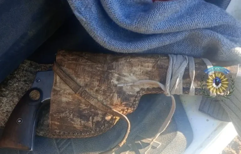 Secuestran un arma de fuego en control vehicular en Río Pico