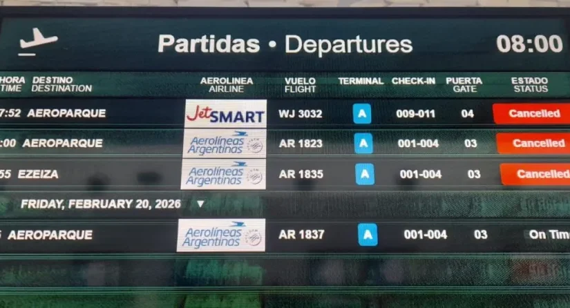 Acatamiento total al paro en el Aeropuerto General Enrique Mosconi