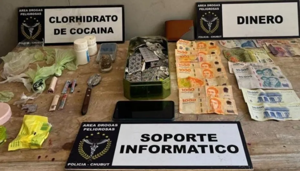 Esquel: desarticulan un "kiosco" que vendía cocaína y marihuana