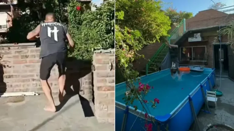 Intentó imitar el salto de Charly García, se arrojó a una pileta desde una terraza y terminó inconsciente