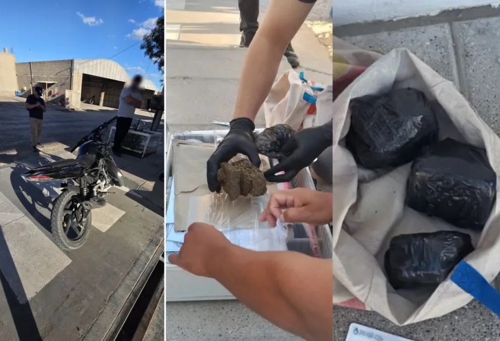 Detienen a un hombre con una moto adulterada y 600 gramos de marihuana