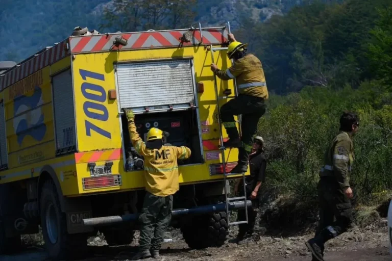 Continúa el combate del fuego en Los Alerces sin riesgo para zonas urbanas