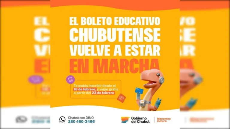 Provincia abrió la inscripción al Boleto Educativo Chubutense