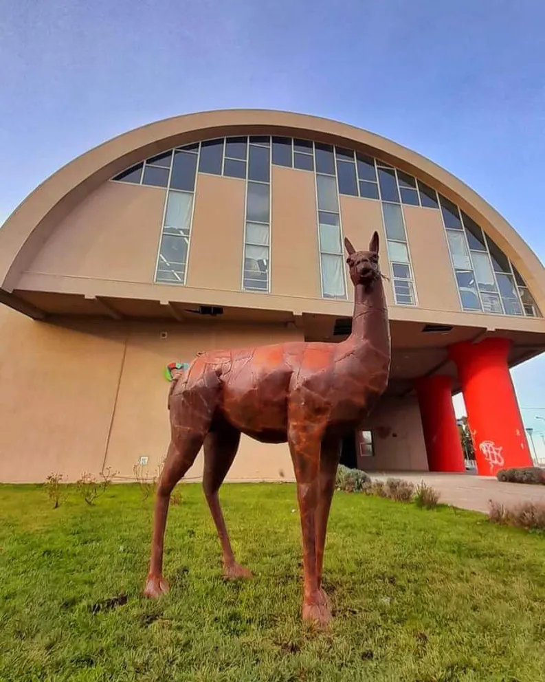 Vandalizaron la escultura del guanaco en el circuito costero de Comodoro