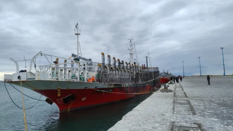 El buque Fu Yuan Yu 7666 inauguró la temporada de calamar en Comodoro