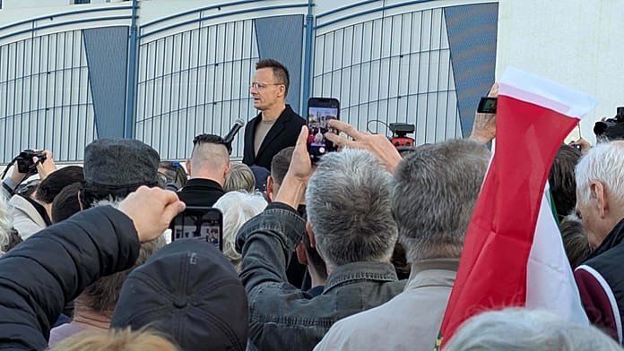 Manifestación contra la UE y Ucrania en Budapest