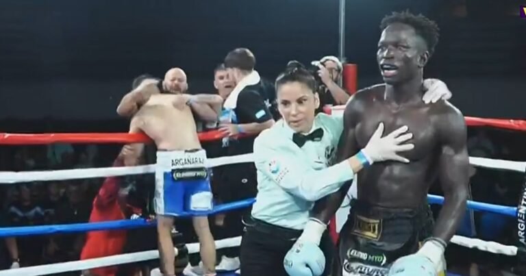 Lucas Argañaraz le sacó el invicto a Touba Niang en una pelea a lo Rocky que lo tuvo todo: nocáut, escándalo y propuesta de casamiento