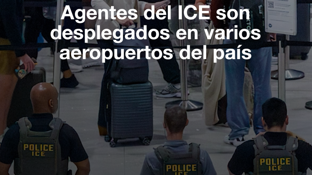 Agentes del ICE son desplegados en varios aeropuertos de Estados Unidos