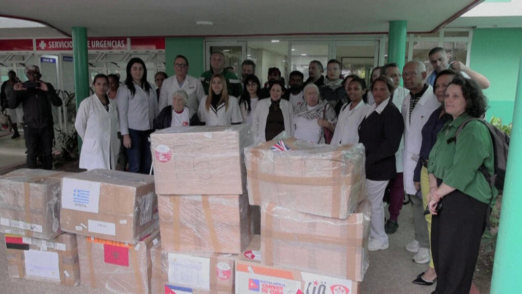 Convoy internacional distribuye ayuda humanitaria en Cuba