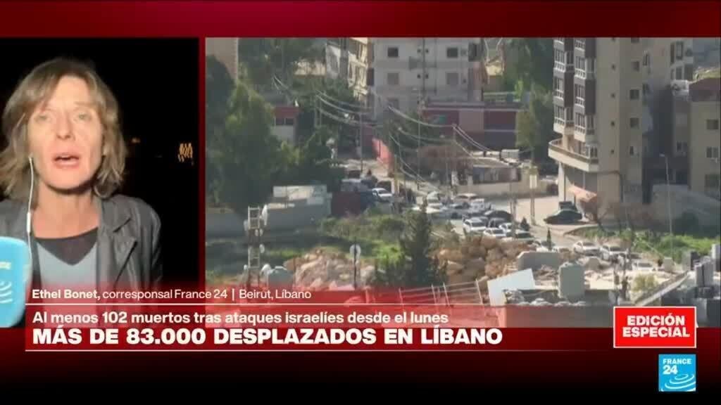 Informe desde Beirut: más de 83.000 desplazados en Líbano tras ofensiva israelí