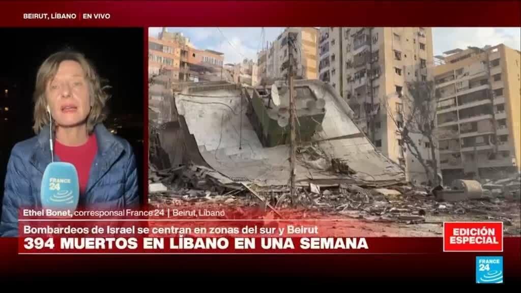 Casi 400 muertos en Líbano en una semana tras ataques israelíes