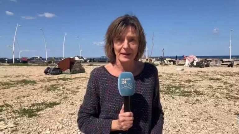 Desplazados levantan refugios improvisados en el paseo marítimo de Beirut