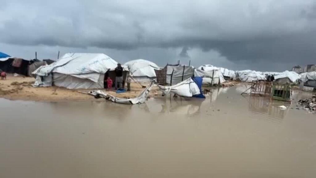 Tormentas en Gaza agravan crisis humanitaria mientras la atención se centra en Irán