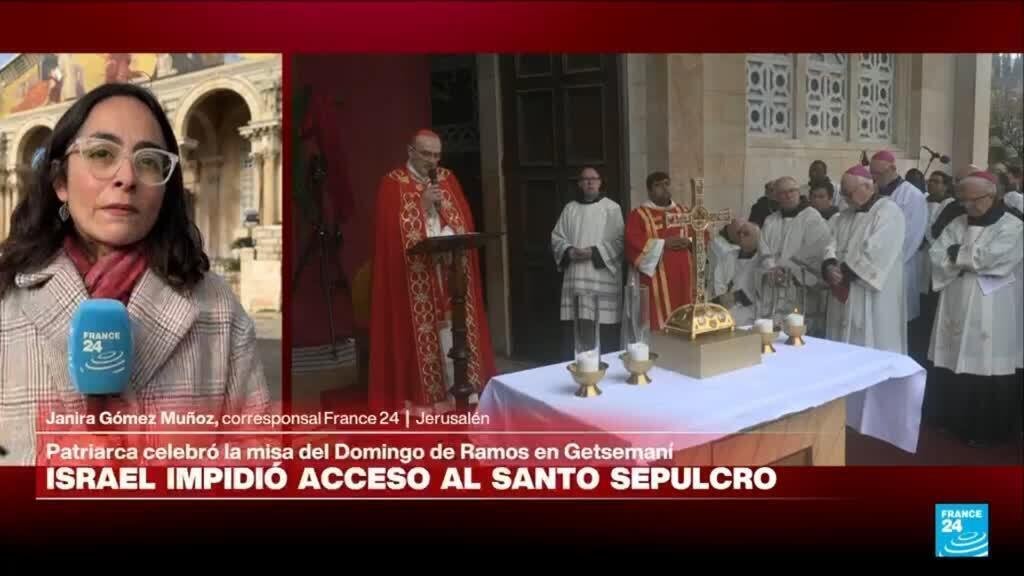 La Policía israelí impide al Patriarca Latino de Jerusalén dar la misa de Ramos en el Santo Sepulcro