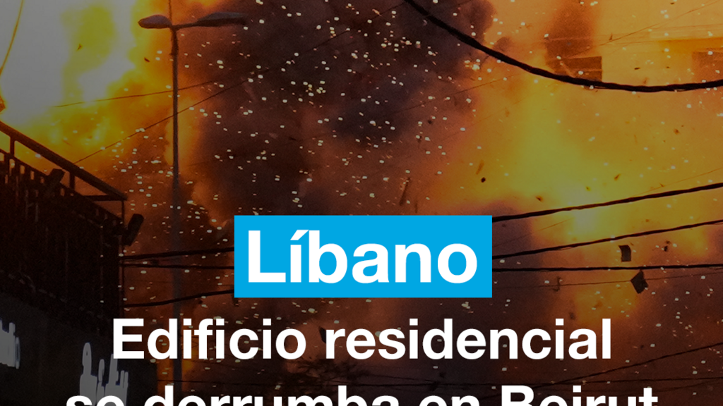 Edificio residencial se derrumba en Líbano tras ataque israelí