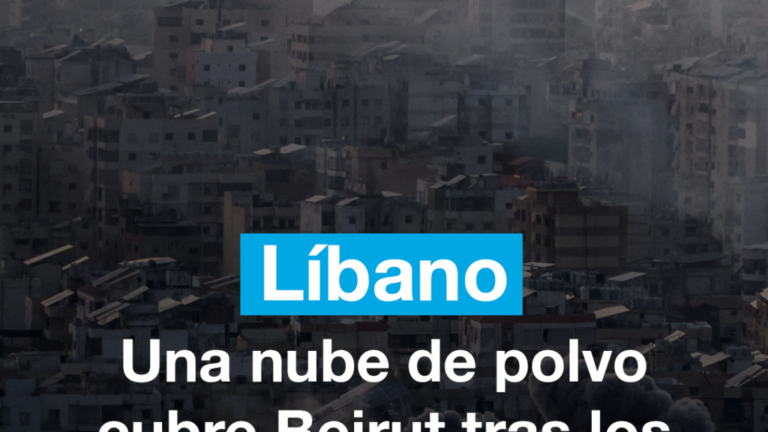 Una nube de polvo cubre Beirut los ataques israelíes contra Hezbolá