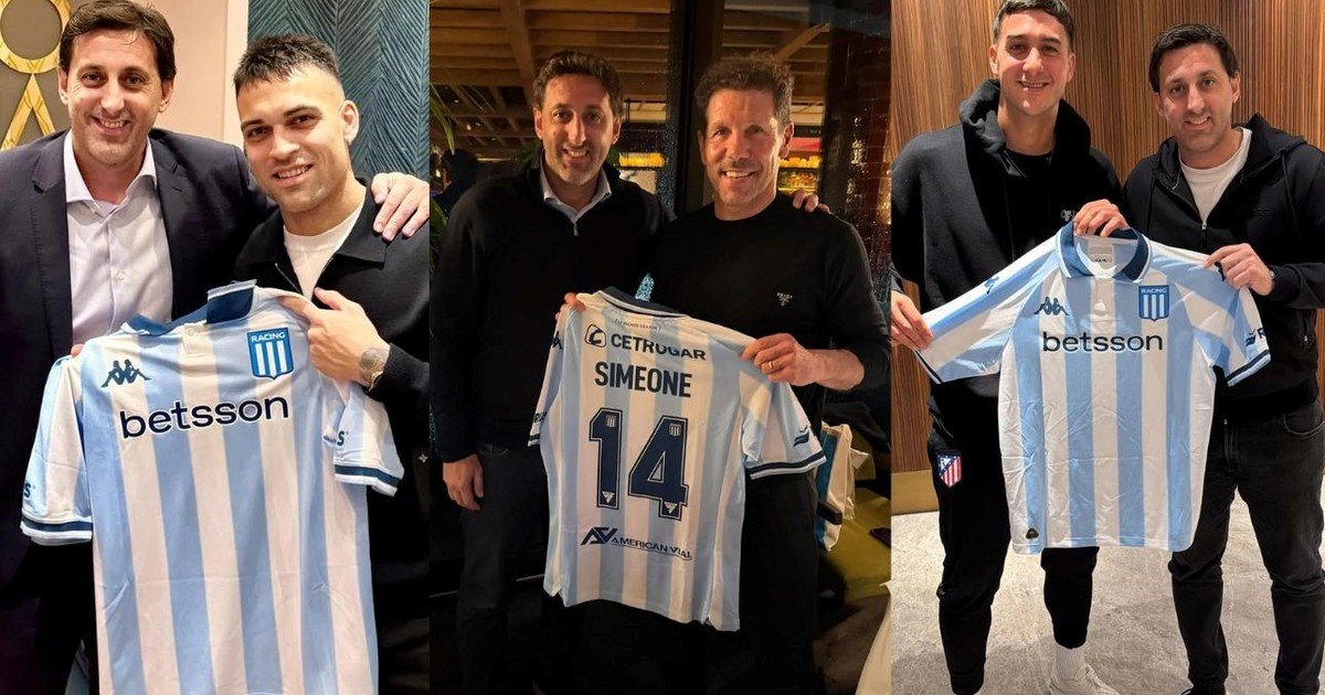 Racing: el reencuentro de Diego Milito con Lautaro Martínez, Juan Musso y el Cholo Simeone