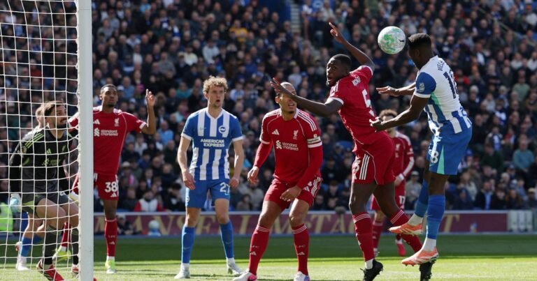 Premier League: Liverpool de Alexis Mac Allister tropezó ante Brighton y se aleja de los puestos de Champions