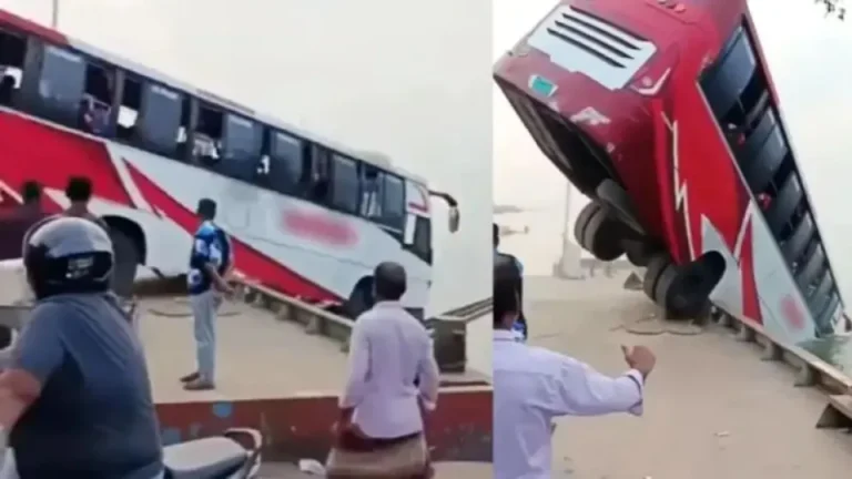 Un colectivo cayó al río Padma: Hay 35 personas desaparecidas y 18 fallecidas