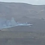 Un rayo habría provocado un incendio de pastizales cerca de Esquel