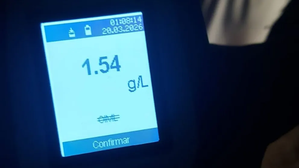 Manejaba alcoholizado y chocó en Fracción XIV: llevaba 1,54 g/L de alcohol en sangre