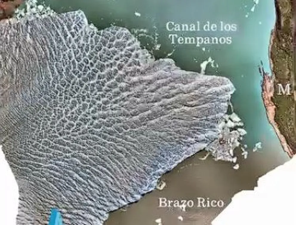 Detectan un retroceso histórico en el glaciar Perito Moreno durante este verano