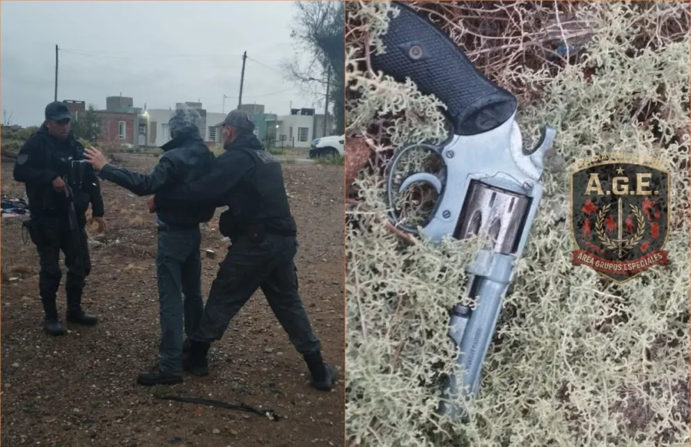 Detenido con un revólver calibre .22 tras una discusión en Trelew