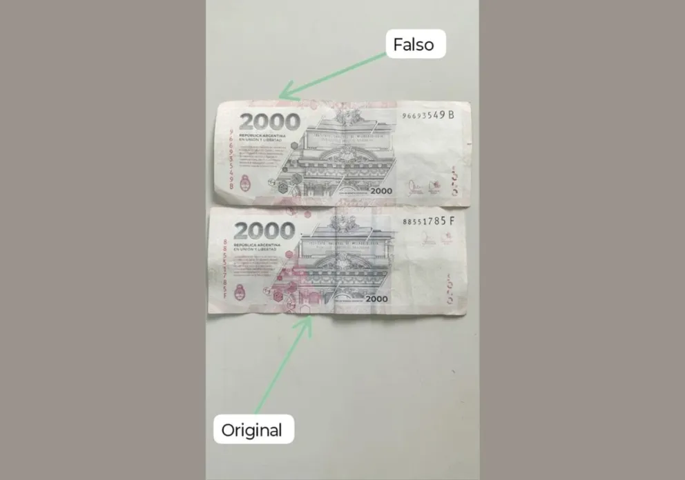 Alerta: empezaron a aparecer billetes falsos en Trelew 