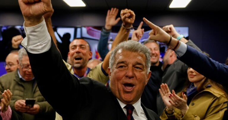 A pesar de la polémica sobre la salida de Messi, Laporta fue reelecto como presidente del Barcelona