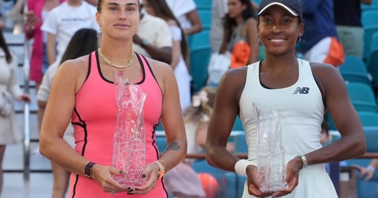 Aryna Sabalenka no falla: le ganó una batalla a Coco Gauff, se quedó con el Masters 1000 de Miami y ya suma 23 triunfos en el año