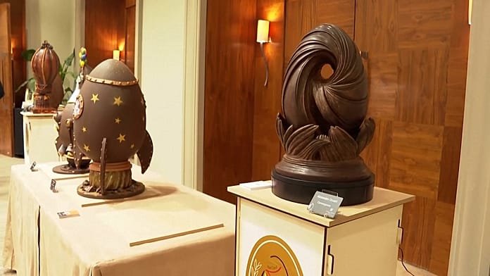 Bélgica convierte el chocolate de Pascua en una escultura gigante comestible