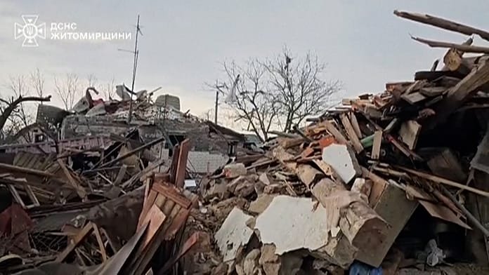 La región ucraniana de Zhytomyr se tambalea tras ataque con misiles y drones