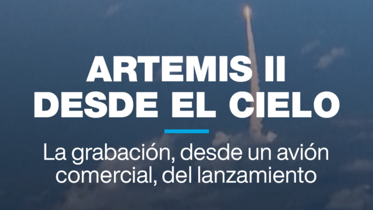 Pasajeros de avión comercial captaron el lanzamiento de Artemis II desde el aire