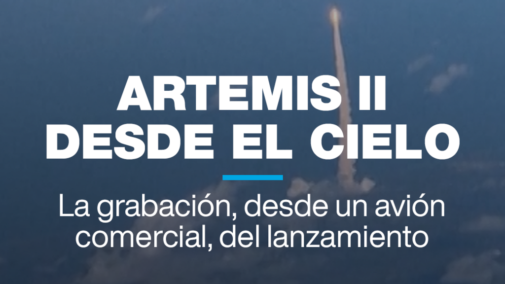 Pasajeros de avión comercial captaron el lanzamiento de Artemis II desde el aire