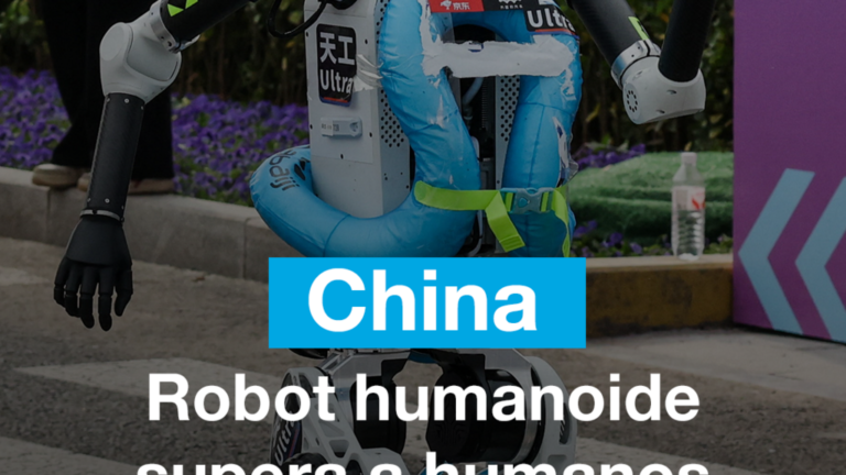 China: Robot humanoide supera a humanos en media maratón y supera récord mundial