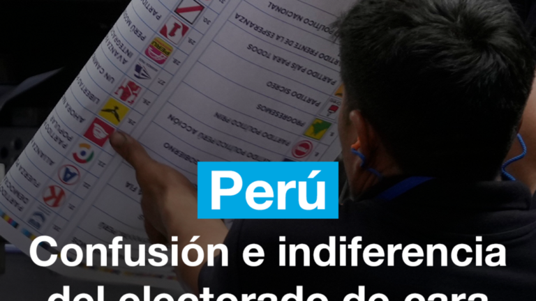 Confusión e indiferencia del electorado peruano de cara a las elecciones