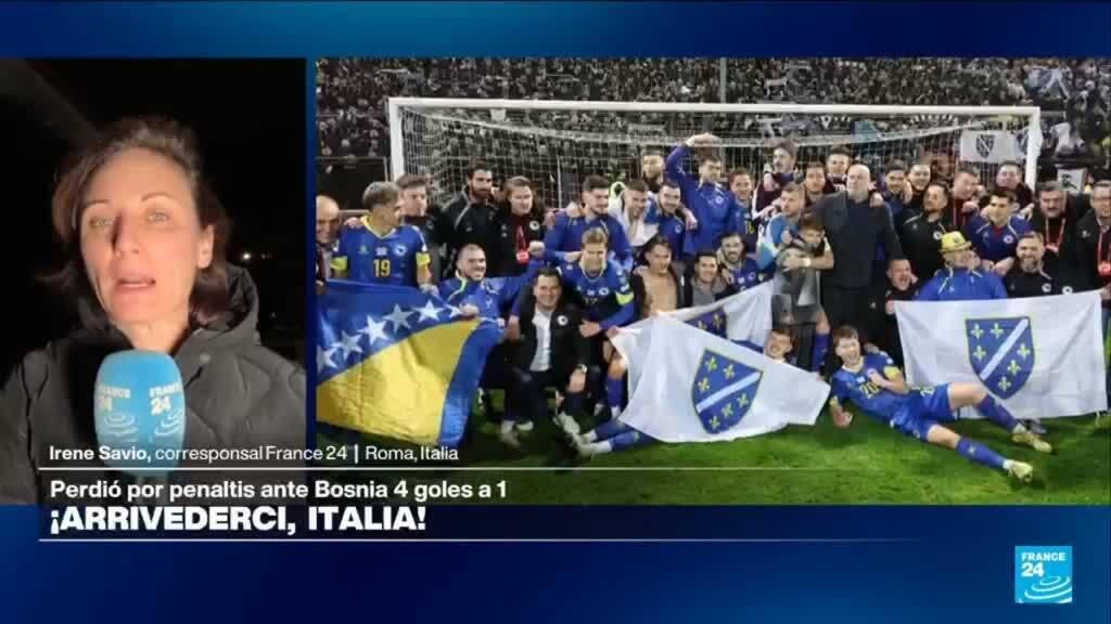 Informe desde Roma: Italia queda por fuera del mundial tras perder contra Bosnia y Herzegovina