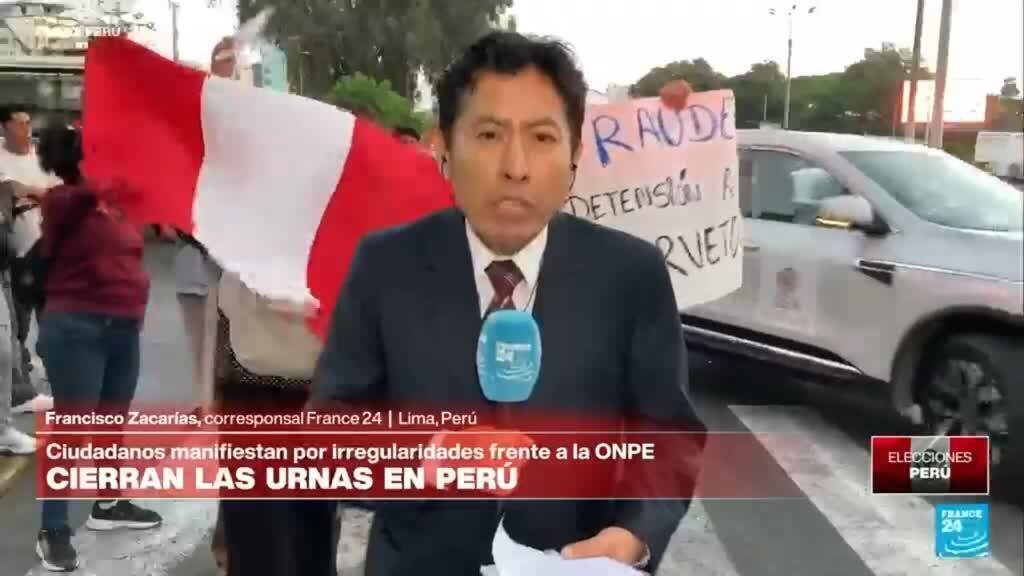 Informe desde Lima: empiezan manifestaciones frente a ONPE por irregularidades en comicios