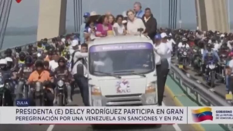 Rodríguez inaugura una “peregrinación” contra las sanciones de EE. UU.